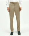 Brooks Brothers Slim Fit Wool 1818 Dress Pants In Tan