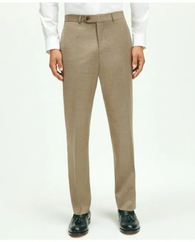 Brooks Brothers Slim Fit Wool 1818 Dress Pants In Tan