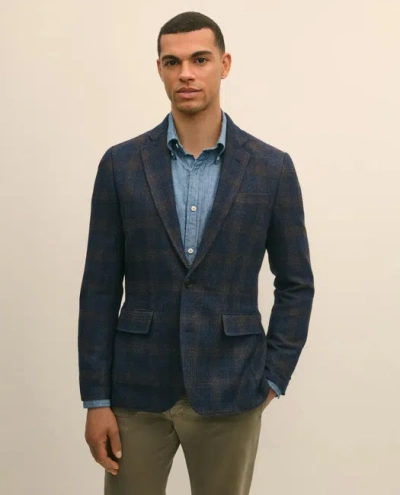 BROOKS BROTHERS SLIM FIT WOOL-COTTON-SILK-CASHMERE HOPSACK CHECK SPORT COAT