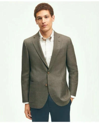 Brooks Brothers Slim Fit Wool Hopsack Patch Pocket Sport Coat In Brown