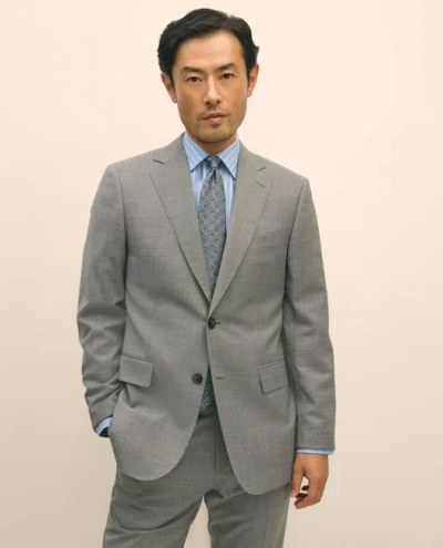 Brooks Brothers Slim Fit Wool Mini Houndstooth 1818 Suit In Gray