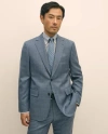 Brooks Brothers Slim Fit Wool Overcheck 1818 Suit In Blue