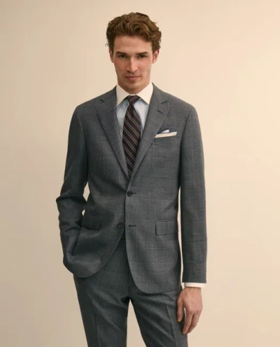 Brooks Brothers Slim Fit Wool Overcheck 1818 Suit In Blue