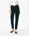 Brooks Brothers Slim Pants In Velvet Cotton Blend In Navy