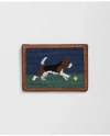 Brooks Brothers Smathers & Branson Cotton Needlepoint Beagle Card Case In Multicolor