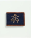 Brooks Brothers Smathers & Branson Cotton Needlepoint Billfold Wallet In Multicolor