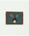 Brooks Brothers Smathers & Branson Cotton Needlepoint Card Case In Multicolor