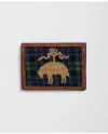 Brooks Brothers Smathers & Branson Cotton Needlepoint Golden Fleece Holiday Card Case In Multicolor