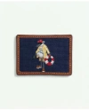 Brooks Brothers Smathers & Branson Cotton Needlepoint Henry Card Case In Multicolor