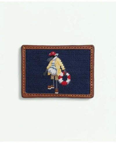 Brooks Brothers Smathers & Branson Cotton Needlepoint Henry Card Case In Multicolor