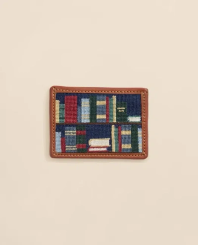 Brooks Brothers Smathers & Branson Needlepoint Bookshelf Card Case In Multi