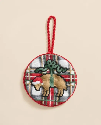 Brooks Brothers Smathers & Branson Needlepoint Golden Fleece Ornament Shoes In Red