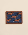 Brooks Brothers Smathers & Branson Needlepoint Horse Card Case In Blue