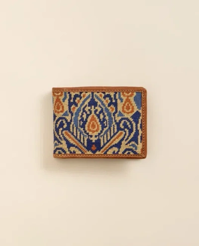Brooks Brothers Smathers & Branson Needlepoint Ikat Pattern Wallet In Multi
