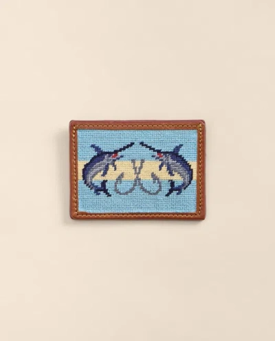 Brooks Brothers Smathers & Branson Needlepoint Marlin Card Case In Multi