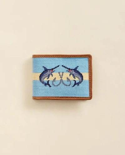 Brooks Brothers Smathers & Branson Needlepoint Marlin Wallet In Multi