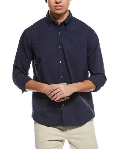 Brooks Brothers Solid Button Shirt In Blue