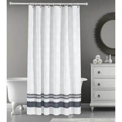 Brooks Brothers Solid Color Single Shower Curtain In White