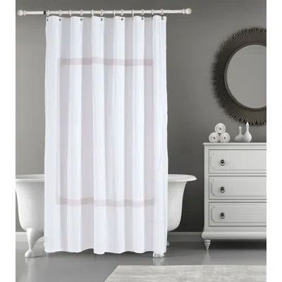 Brooks Brothers Solid Color Single Shower Curtain In White