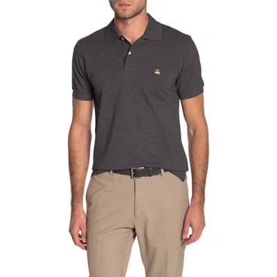 Brooks Brothers Solid Piqué Slim Fit Polo In Dk Grey