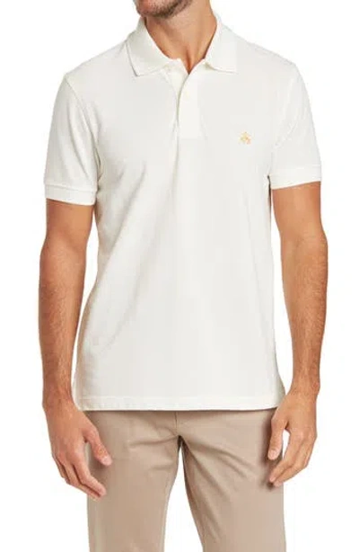 Brooks Brothers Solid Piqué Slim Fit Polo In Ivory/ Off White