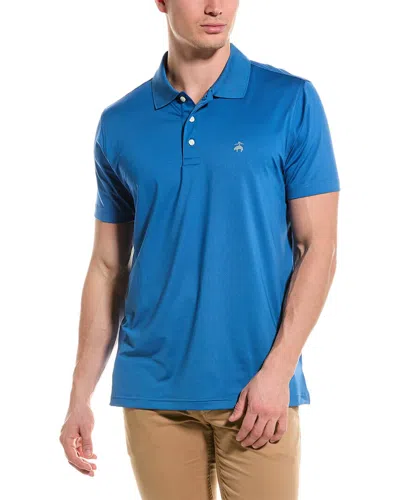 Brooks Brothers Solid Polo Shirt In Blue