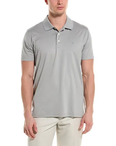 Brooks Brothers Solid Polo Shirt In Grey