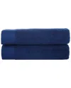 Brooks Brothers Solid Signature 2pc Bath Sheets In Navy