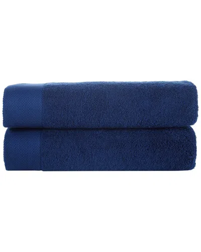 BROOKS BROTHERS BROOKS BROTHERS SOLID SIGNATURE 2PC BATH SHEETS