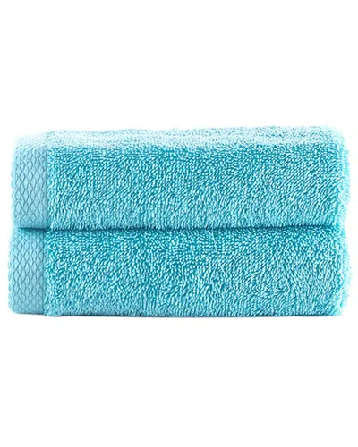Brooks Brothers Solid Signature 2pc Wash Towels In Blue