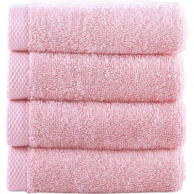 Brooks Brothers Solid Signature 4-pack Turkish Cotton Washcloths In Pink