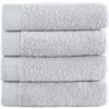 Brooks Brothers Solid Signature 4-pack Turkish Cotton Washcloths In Gray
