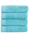 Brooks Brothers Solid Signature 4pc Hand Towels In Green