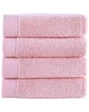 Brooks Brothers Solid Signature 4pc Hand Towels In Pink