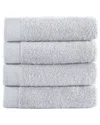 Brooks Brothers Solid Signature 4pc Hand Towels In Silver