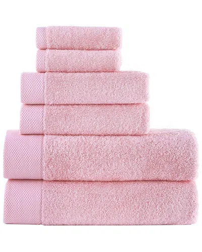 Brooks Brothers Solid Signature 6pc Towel Set In Pink