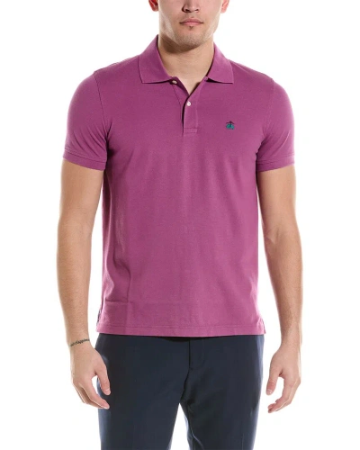 Brooks Brothers Solid Slim Fit Polo Shirt In Purple