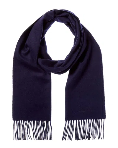 Brooks Brothers Solid Wool & Cashmere-blend Scarf In Blue