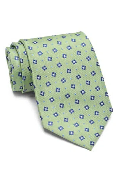 Brooks Brothers Spaced Square Dot Silk Blend Tie In Mint