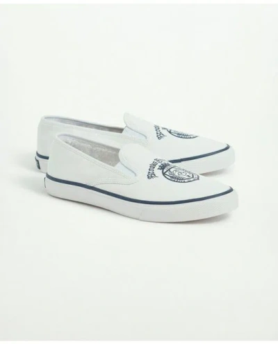 Brooks Brothers Sperry X "crest" Slip On Shoes In White