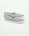 Brooks Brothers Sperry X "seersucker" Slip On Shoes In Blue
