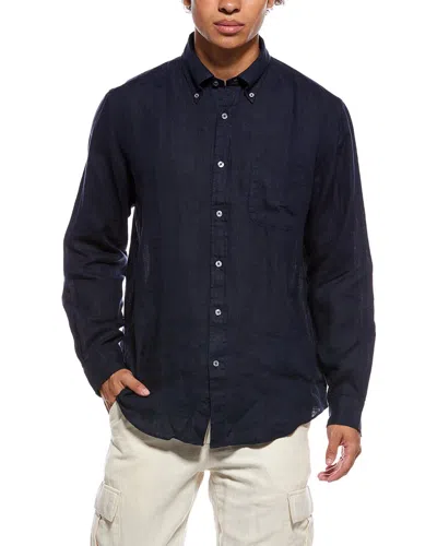 Brooks Brothers Sport Fit Linen Shirt In Black