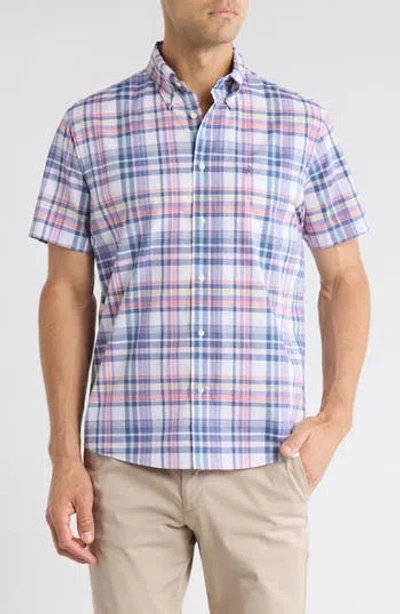 Brooks Brothers Sport Fit Plaid Short Sleeve Button-down Shirt In Multi