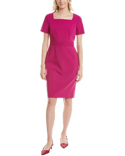 Brooks Brothers Square Neck Sheath Dress In Purple