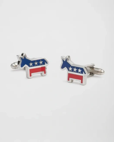 Brooks Brothers Stainless Steel Donkey Cufflinks Shoes In Metallic