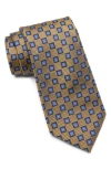 Brooks Brothers Stamp Geo Silk Blend Tie In Brown