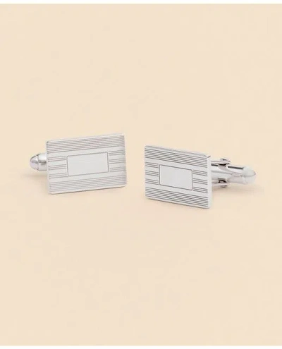 Brooks Brothers Sterling Silver Engravable Rhodium-plated Cufflinks