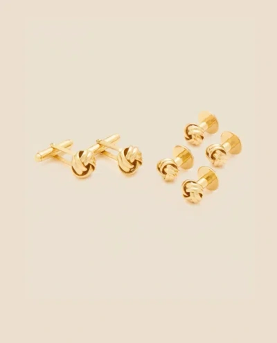 Brooks Brothers Sterling Silver Gold-plated Knot Cufflinks