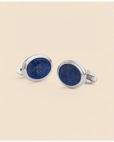 Brooks Brothers Sterling Silver Oval Rhodium-plated Cufflinks