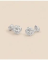 Brooks Brothers Sterling Silver Rhodium-plated Knot Cufflinks In Silver